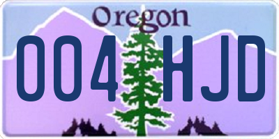 OR license plate 004HJD