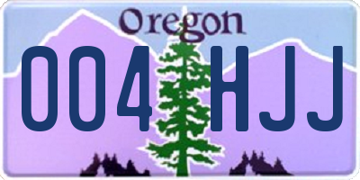 OR license plate 004HJJ