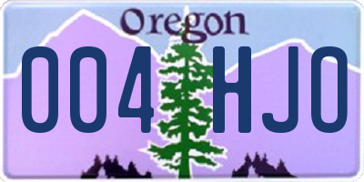 OR license plate 004HJO