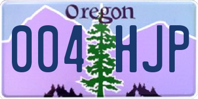 OR license plate 004HJP