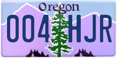 OR license plate 004HJR