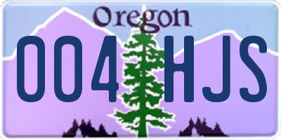 OR license plate 004HJS