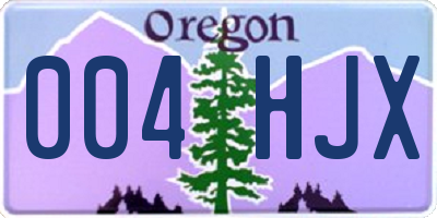 OR license plate 004HJX