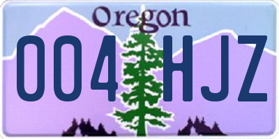 OR license plate 004HJZ