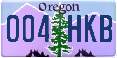 OR license plate 004HKB