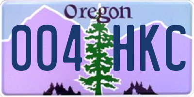 OR license plate 004HKC