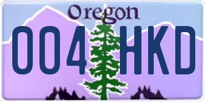 OR license plate 004HKD