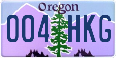 OR license plate 004HKG