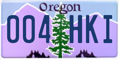 OR license plate 004HKI