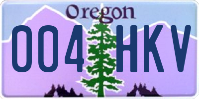 OR license plate 004HKV