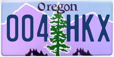 OR license plate 004HKX