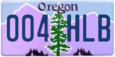 OR license plate 004HLB