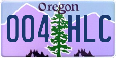 OR license plate 004HLC