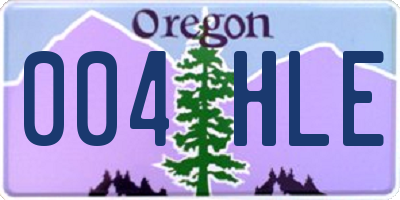 OR license plate 004HLE