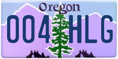 OR license plate 004HLG