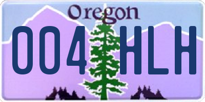 OR license plate 004HLH