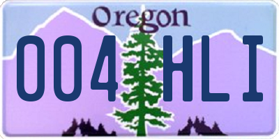 OR license plate 004HLI