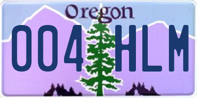 OR license plate 004HLM