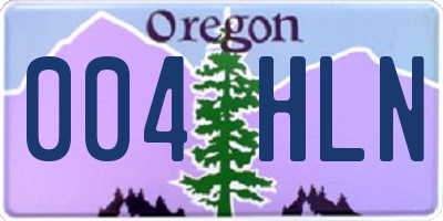 OR license plate 004HLN