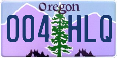 OR license plate 004HLQ