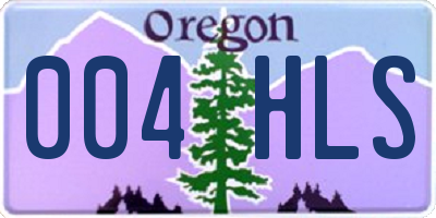 OR license plate 004HLS