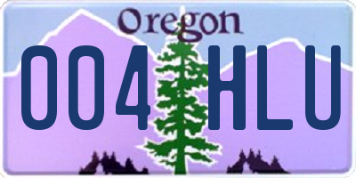 OR license plate 004HLU