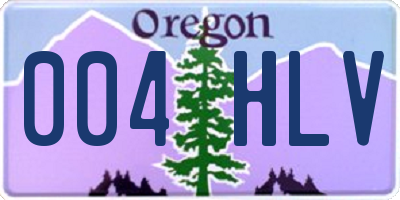 OR license plate 004HLV