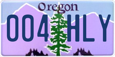 OR license plate 004HLY