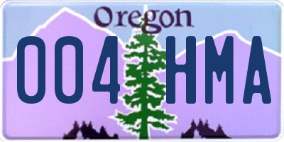 OR license plate 004HMA