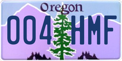 OR license plate 004HMF