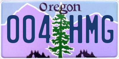 OR license plate 004HMG