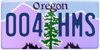 OR license plate 004HMS