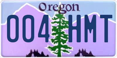 OR license plate 004HMT
