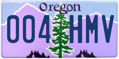 OR license plate 004HMV
