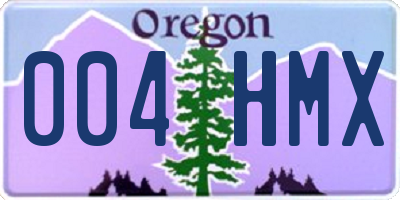 OR license plate 004HMX