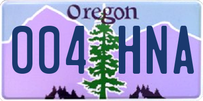 OR license plate 004HNA