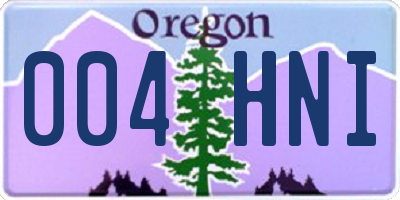 OR license plate 004HNI