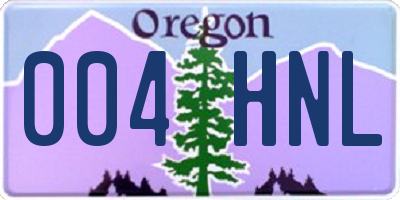 OR license plate 004HNL