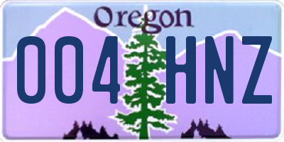 OR license plate 004HNZ