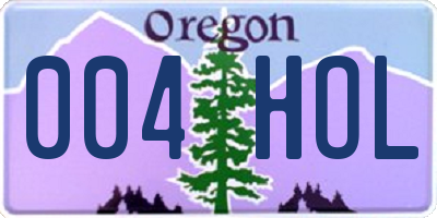 OR license plate 004HOL