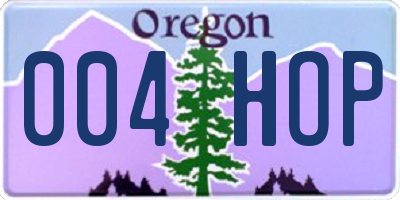 OR license plate 004HOP