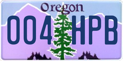 OR license plate 004HPB