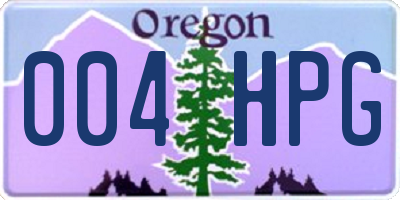 OR license plate 004HPG