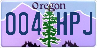 OR license plate 004HPJ