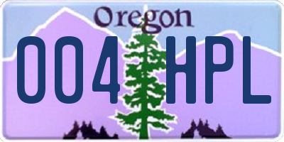 OR license plate 004HPL