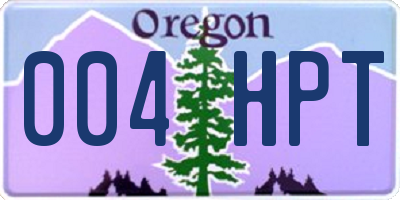 OR license plate 004HPT
