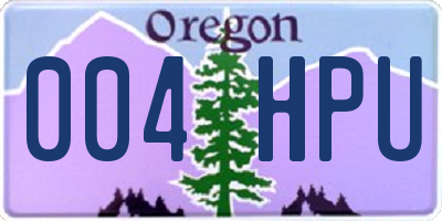 OR license plate 004HPU