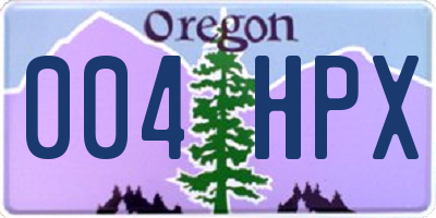 OR license plate 004HPX