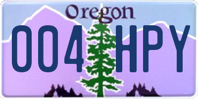 OR license plate 004HPY