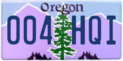 OR license plate 004HQI